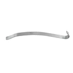 Separador/nivelador glenoideo Kolbel de 12" ligeramente curvado, 2 puntas, hoja plana de 20.0mm de ancho, mango plano