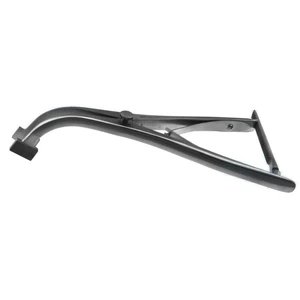 Afastador femoral tibial Lombardi 9 1/4" grande lâminas externas serrilhadas cruzadas de 22,0 mm x 13,0 mm cabo de pressão com catraca – surgivalley (002020010)