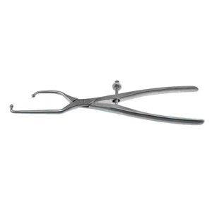 Pelvic Asymmetric Reduction Forcep with Spiked Disc Round Curved/" Flat (001020031)