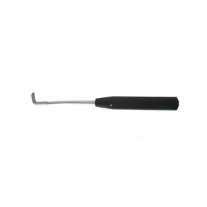 Periosteal elevator 7 angled 90° sharp 6.0mm wide blade round edge black plastic handle – surgivalley (007210514)
