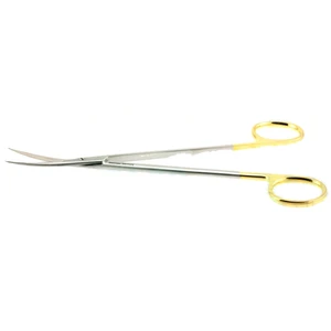 Davis Surgical Scissors Curved 18.0 cm (7") TC (Gold Handle) – surgivalley (002070011)