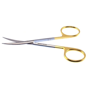Surgical Scissors Curved 11.4 cm (4.5) TC (Gold Handle) – surgivalley (002070030)