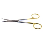 Tesoura Cirúrgica Fox Curva 13,0 cm (5,1) TC (Cabo Dourado)