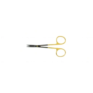 Iris Surgical Scissors SuperCut Curved 11.4 cm (4.5) TC (Gold Handle) – surgivalley (002070037)