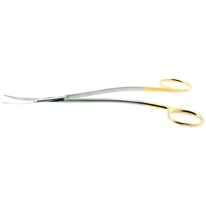 Stella Surgical Scissors Curved 18.0 cm (7") TC (Gold Handle) – surgivalley (002070092)