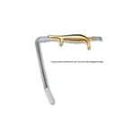 Tebbetts-style breast retractor 100mm long x 25mm wide blade smooth end with fiberoptics