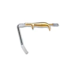 Separador mamario estilo Tebbetts de 130mm de longitud x hoja de 16mm de ancho, extremo dentado con fibra óptica