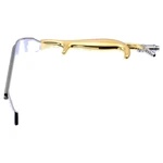 Tebbetts-style breast retractor 190mm long x 30mm wide blade serrated end with fiberoptics and suction