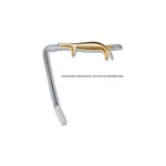 Tebbetts-style breast retractor 190mm long x 36mm wide blade smooth end with fiberoptics and suction
