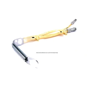Tebbetts-style breast retractor 70mm long x 25mm wide blade smooth end with fiberoptics and suction
