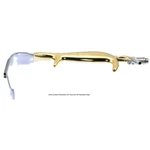 Tebbetts-style breast retractor 80mm long x 25mm wide blade serrated end with fiberoptics and suction