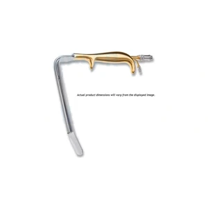Tebbetts-style breast retractor 90mm long x 16mm wide blade smooth end with fiberoptics and suction