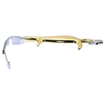 Tebbetts-style breast retractor 90mm long x 24mm wide blade serrated end with fiberoptics and suction