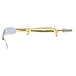 Tebbetts-style breast retractor 90mm long x 27mm wide blade smooth end with fiberoptics