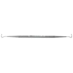 Sonda lacrimal Worst de doble punta tipo pigtail 5 5/8" sondas curvas romas de 8.0mm con orificio para sutura 20.0 cm (8.0)