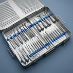 Surgical Instrument Sterilization Cassette Box with Silicone Inserts
