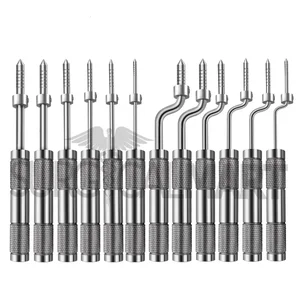 Bone Spreading Osteotomes Straight+Angled Convex with L-Key Stops Set of 12 (090211031)