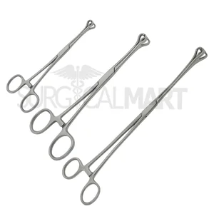 Babcock Intestinal Tissue Forceps Set of 3 (6.25, 8.25, 10) Atraumatic Set (090211065)