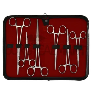 Ultimate Hemostat Forceps Set of 6 (3.5, 5.5, 7.25) with Carrying Case Set