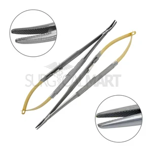TC Castroviejo Micro Needle Holders Set of 2 (5.5) Straight & Curved Jaws Set (090211087)