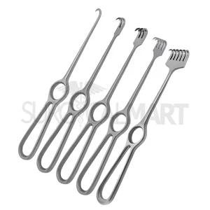 Volkmann Bone & Tissue Retractor Set of 5 (8.5) Sharp Prong Ring Handles Set (090211090)