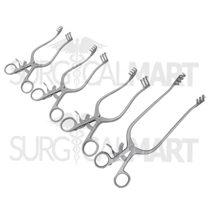 Weitlaner Self-Retaining Retractor Set of 4 (5.5, 6.5, 8, 9.5) Blunt 3x4 Prong Set (090211092)