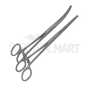 Pean Hemostat Forceps Set of 2 (7.25) Straight & Curved Locking Clamps Set (090211111)