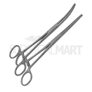 Pean Hemostat Forceps Set of 2 (8) Straight & Curved Locking Clamps Set (090211112)