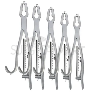 Kern Orthopedic Bone Holding Forceps with Ratchet Graduated Set of 5 (5.5 to 17) Set (090211132)