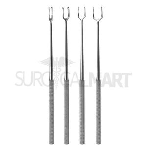 Joseph Plastic Surgery Double-Prong Sharp Skin Hooks 6.25 Set of 4 (2mm, 5mm, 7mm, 10mm) Set (090211145)