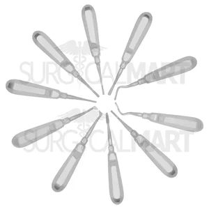 Oral Surgery Luxating, Apical, Periosteal & Molt Dental Elevators Set of 10