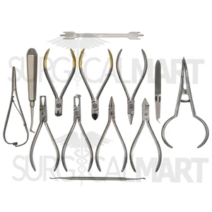 Orthodontic Instruments with Height Gauge Set of 13