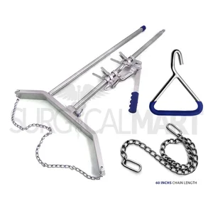 Ratchet Calf Puller with OB Handle & 60 Chain Cattle Delivery Veterinary S Set (090211198)