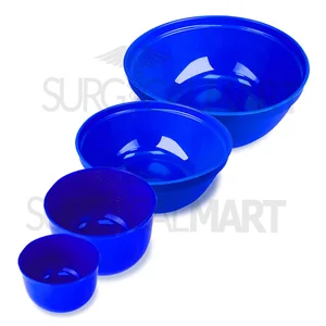Gallipot Plástico Azul/" Cuenco de Loción Cuenco de Mezcla Conjunto de 4