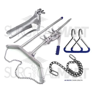 Calf Puller," Polansky Speculum," OB Chain & Handle Veterinary Instruments Se Set (090211232)