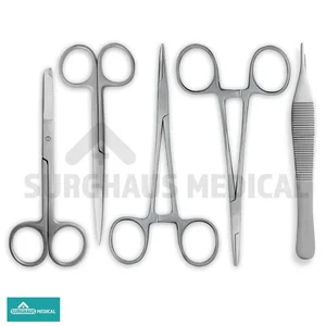 Scissors Forceps Suture for Medical Training Set of 5