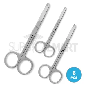 Tijeras de Sutura de Punto (3.5 4.5 5.5) Set Quirúrgico de 6 Piezas