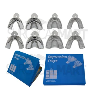 Impression Trays Solid Perforated Dental Instruments Set of 8 (090211267)