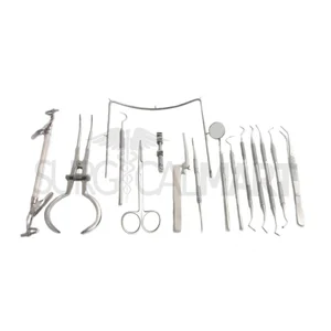 Set dental operatorio para dique de goma de 20 piezas