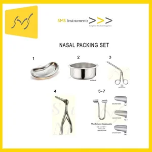 Nasal Packing Forceps Set for Septoplasty and Sinus Surgery ENT Instrument Kit Set (001030006)