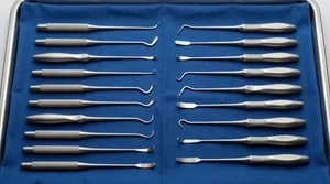 Endoscopic Forehead Lift Dissectors 19 Pcs Facial Plastic Surgery Set of 19 (090211393)