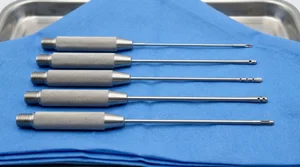 Set de cánulas de liposucción facial de 5 piezas con cánula y mango