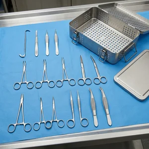 Spay Surgical Veterinary Instruments with autoclave box Set of 17 (090211463)