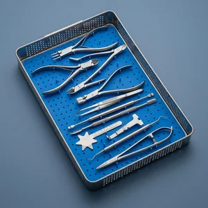 Set de 13 Piezas de Instrumentos Ortodónticos con Calibre de Altura de Acero Inoxidable
