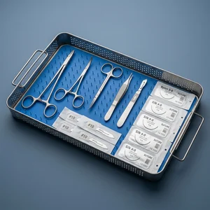 Practice Suture Training Kit for Medical Veterinary (15-Piece Set, 7 Types)