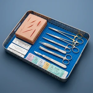 Suture Practice Kit with FREE Pad for Suture Training (15-Piece Set, 7 Types) (090212011)