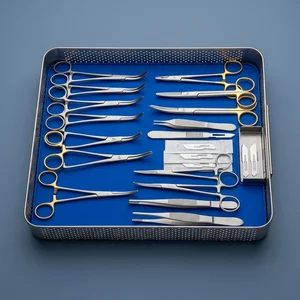Veterinary General Surgery Kit with Scalpel Blades (19-Piece Set, 10 Types)