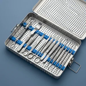 Basic Dental Surgery Kit with Sterilization Cassette (20-Piece Set, 18 Types)