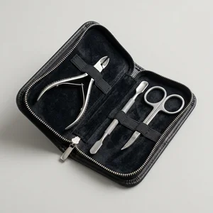 3 Pcs Manicure Set with Silver Carrying Case