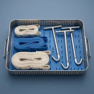 3 Pcs Nylon OB Calf Pulling Straps 30in, 45in 60in with Hook Handle Set (090212091)